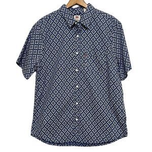 Levis Button Down Shirt Men's Size Large Short Sleeve One Pocket Standard Fit